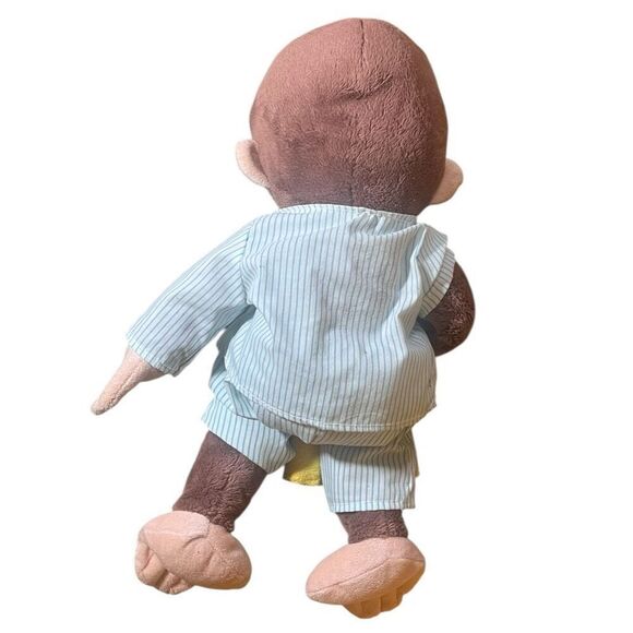 Curious George Blue & White Pajamas  & Yellow Blanket Stuffed Animal Toy Collect - Picture 3 of 5